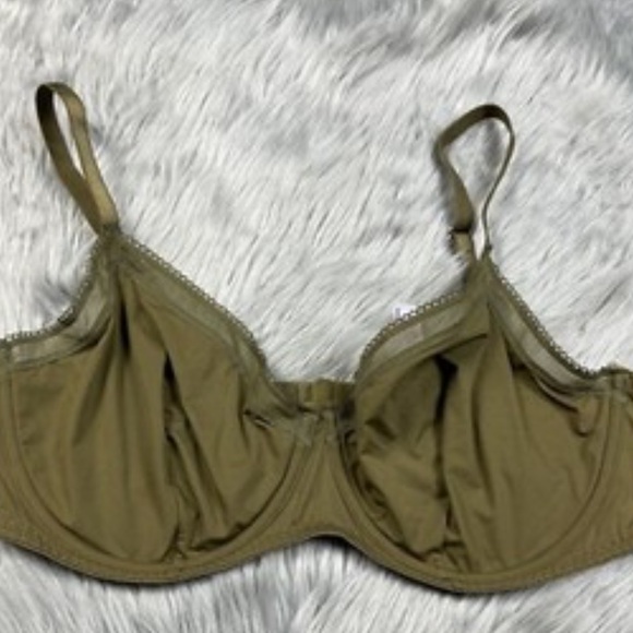 Savage X Fenty Olive Green Underwire Bra Mesh Detail 34B - Picture 1 of 5